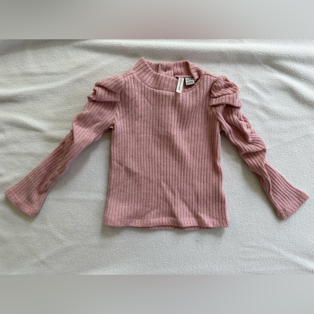 Janie and Jack 12 to 18 months long sleeve pink with glitter like thread